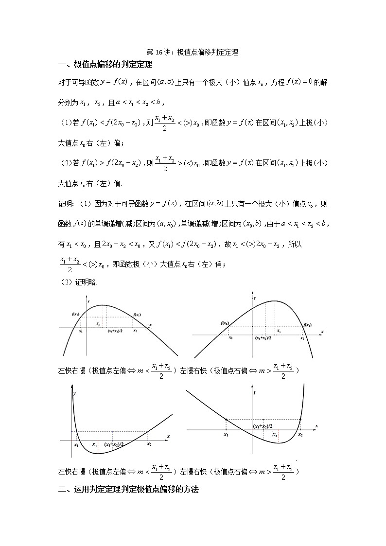16.极值点偏移：判定定理第1页