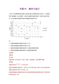 专题09 概率与统计-2022年高考真题和模拟题数学分类汇编(解析版)