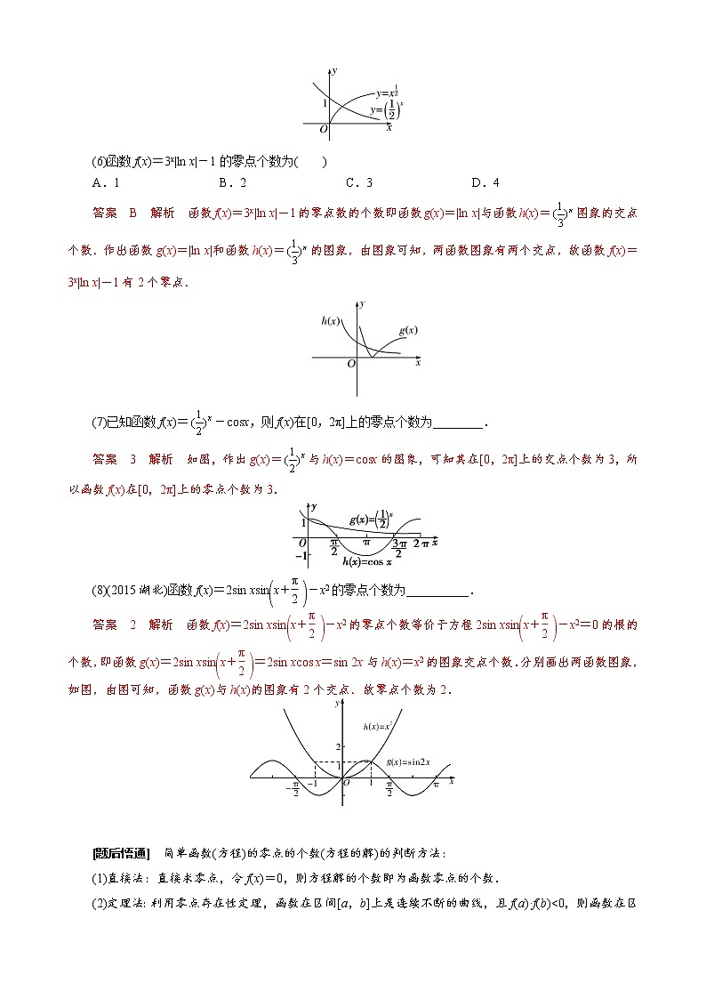 专题二　简单函数(方程)零点(解)的个数判断(解析版)第2页