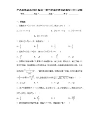 广西邕衡金卷2023届高三第二次适应性考试数学（文）试题及答案