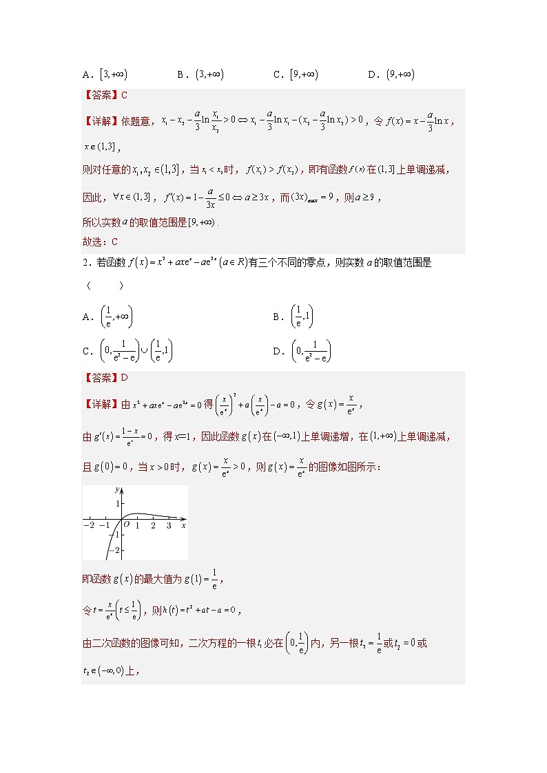 2023年高考数学二轮复习易错题精选04导数及其应用（Word版附解析）（全国通用）第2页