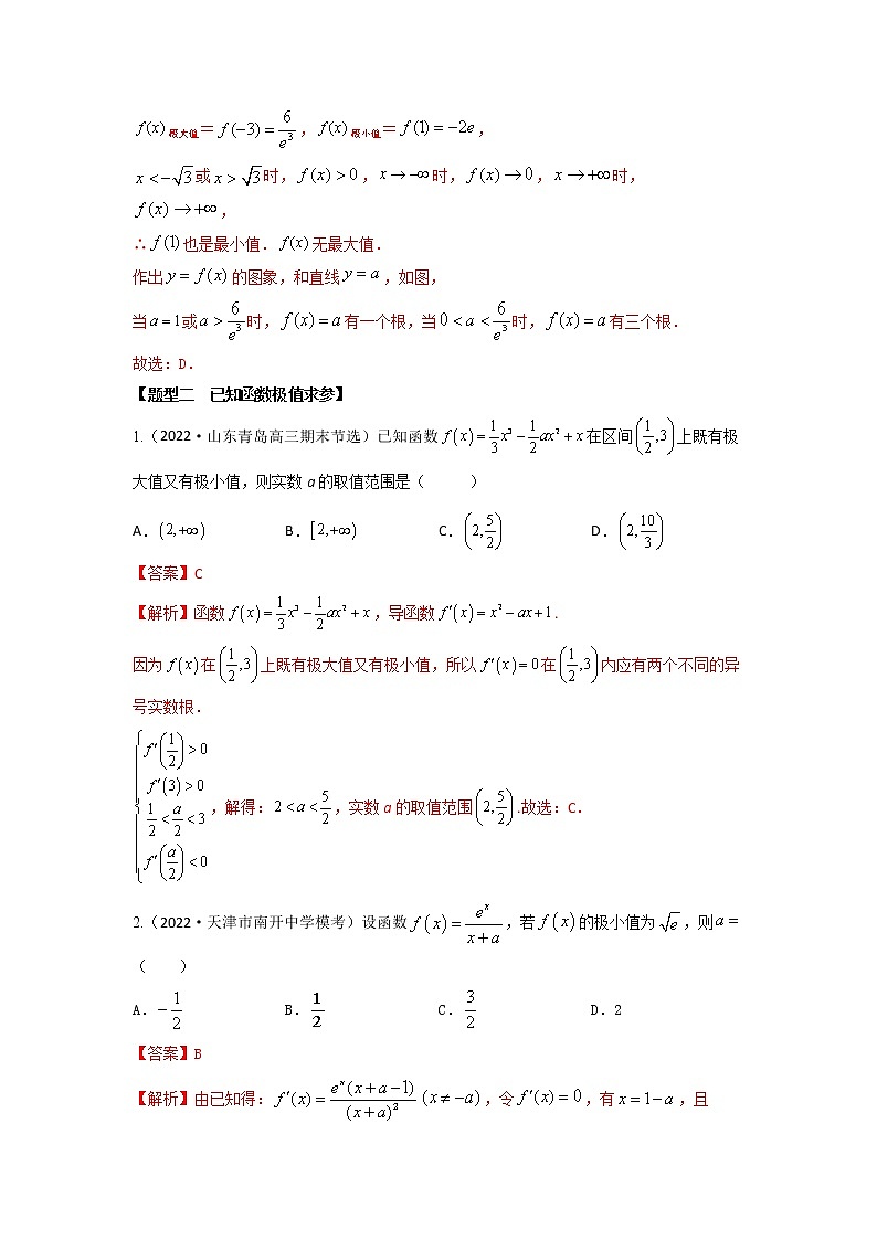 3.3导数研究函数的极值、最值（精练）-【题型·技巧培优系列】最新高考数学大一轮复习精讲精练（新高考地区）03