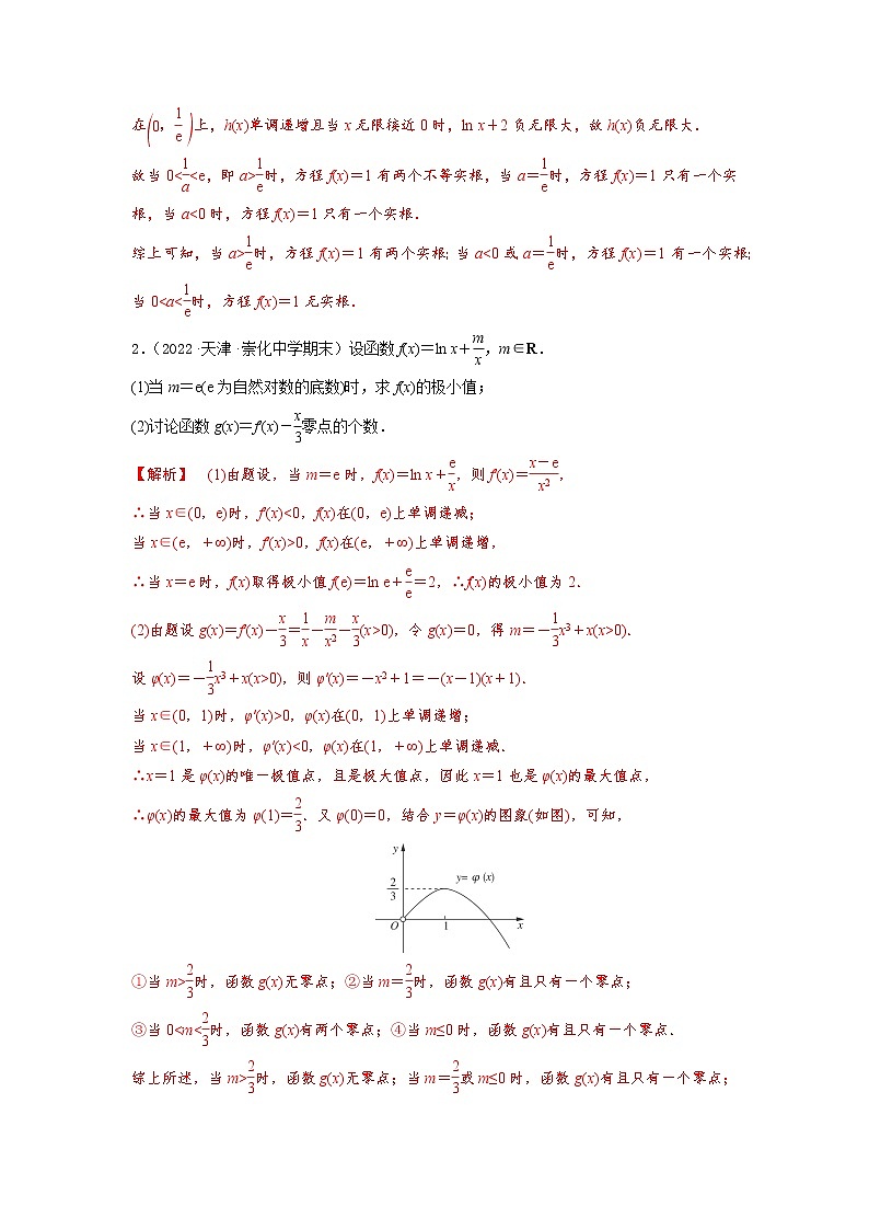 3.7利用导数研究函数零点（精练）-【题型·技巧培优系列】最新高考数学大一轮复习精讲精练（新高考地区）02