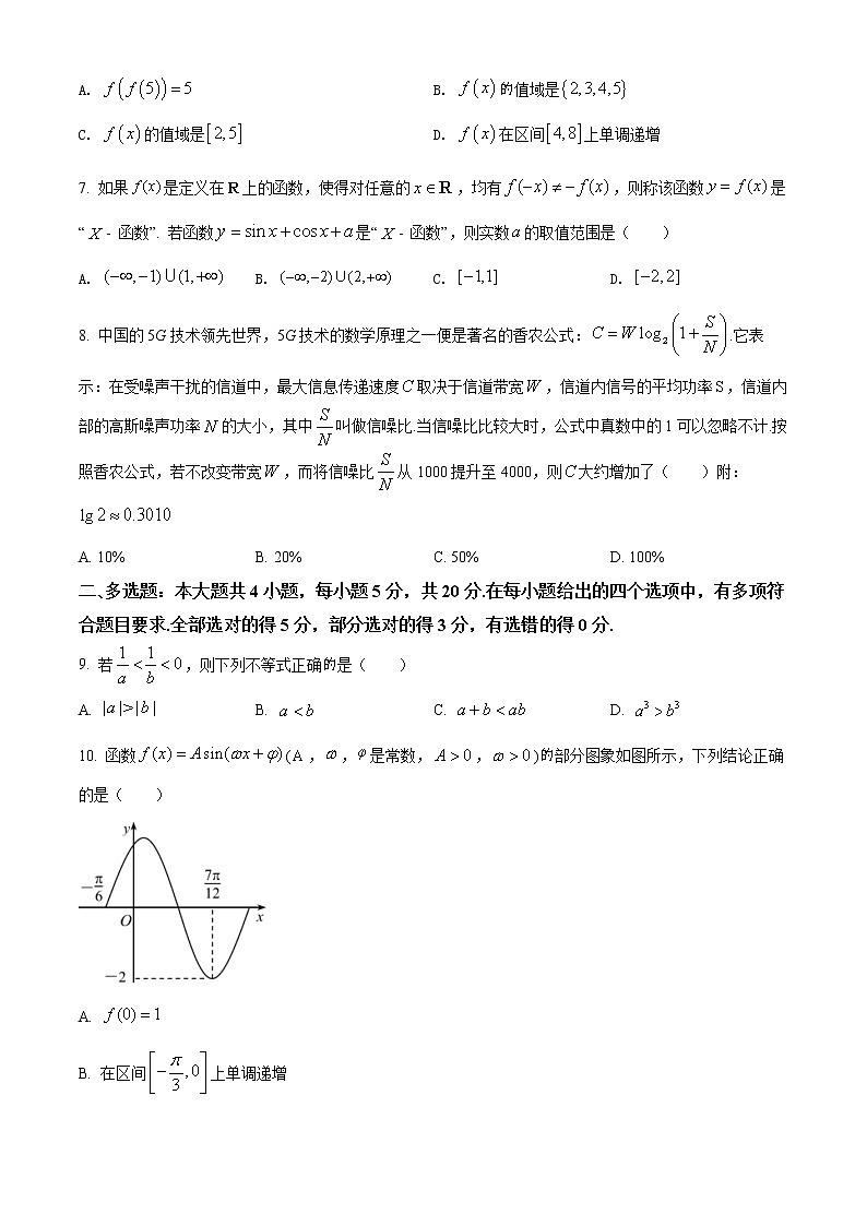 湖南省长沙市长沙县、望城区、浏阳市2021-2022学年高一上学期期末调研考试数学试题无答案第2页