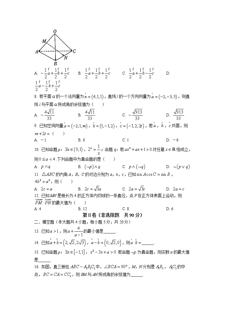 陕西省咸阳市礼泉县第二中学2022-2023学年高二上学期第二次月考理科数学试题（含答案）02