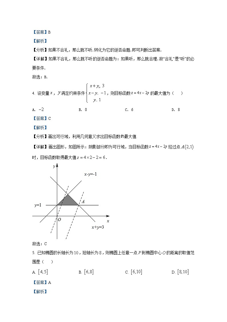 河南省南阳市2021-2022学年高二数学（文）上学期期末试题（Word版附解析）第2页