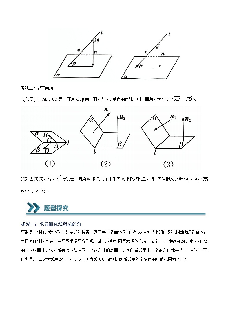 常考题型03 用向量法求空间角（原卷版）第2页