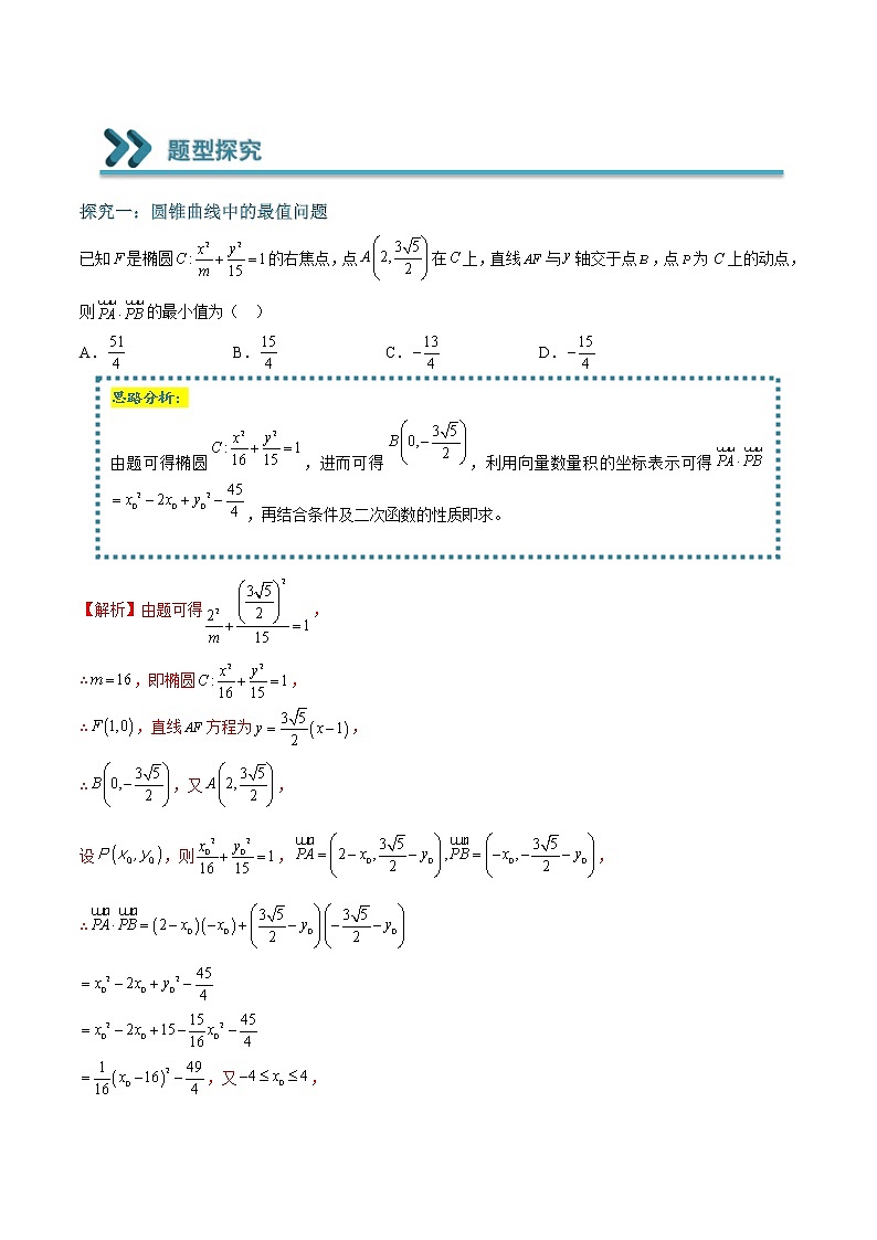 2022-2023学年高二数学上学期期末常考题型重点突破13 圆锥曲线中定点、定值、最值与范围问题02