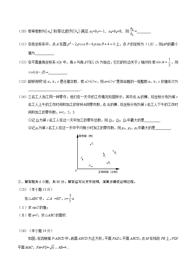 2017年北京理数高考真题（含答案）03