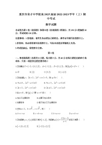 2022-2023学年重庆市育才中学校高一上学期期中数学试题含答案