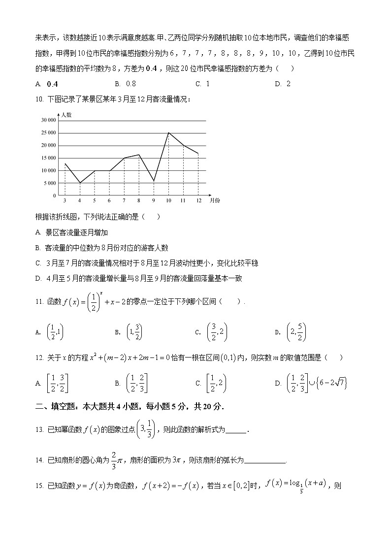 甘肃省庆阳市宁县2021-2022学年高一上学期期末数学试题第2页