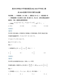 重庆市凤鸣山中学教育集团2023届高三数学上学期期中考试试卷（Word版附解析）