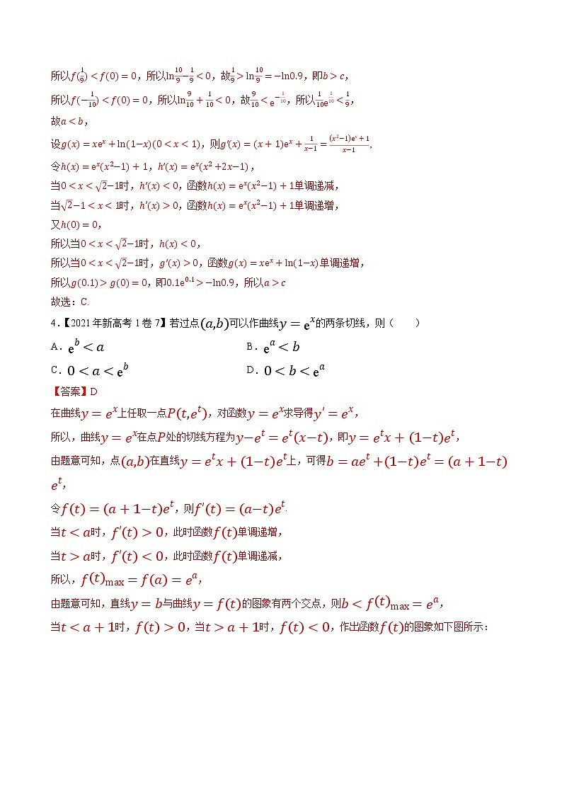 专题04导数及其应用选择填空题（解析版）第2页