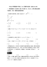 广东省广州市中山大学附属中学2023届高三数学上学期期中考试试卷（Word版附答案）