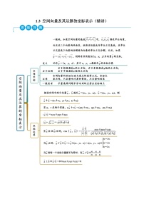 高中数学人教A版 (2019)选择性必修 第一册第一章 空间向量与立体几何1.3 空间向量及其运算的坐标表示当堂检测题