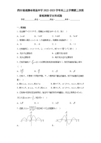 四川省成都市双流中学2022-2023学年高三上学期第三次质量检测数学文科试题及答案