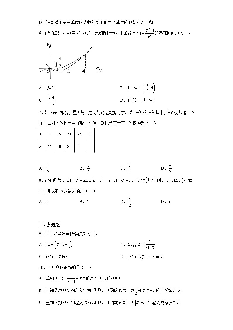 黑龙江哈尔滨市第一二二中学校2021-2022学年高二下学期期末数学试题及答案第2页