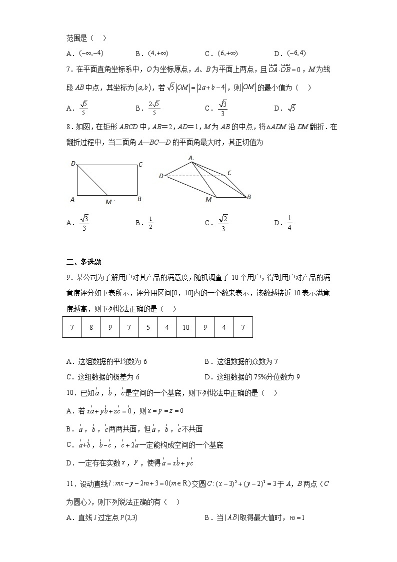 浙大附中玉泉、丁兰2022-2023学年高二上学期期中数学试题及答案02