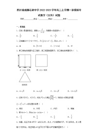 四川省成都石室中学2022-2023学年高三上学期一诊模拟考试数学（文科）试题及答案