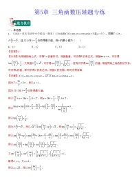新高考第5章 三角函数（压轴题专练）高一数学上学期期中期末考试满分全攻略（人教A 版2019）解析版