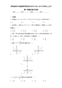 青海省西宁市城西区青海湟川中学2022-2023学年高三上学期一模理科数学试题及答案