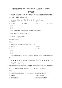 浙江省稽阳联谊学校2022-2023学年高三数学上学期11月联考试题（Word版附解析）