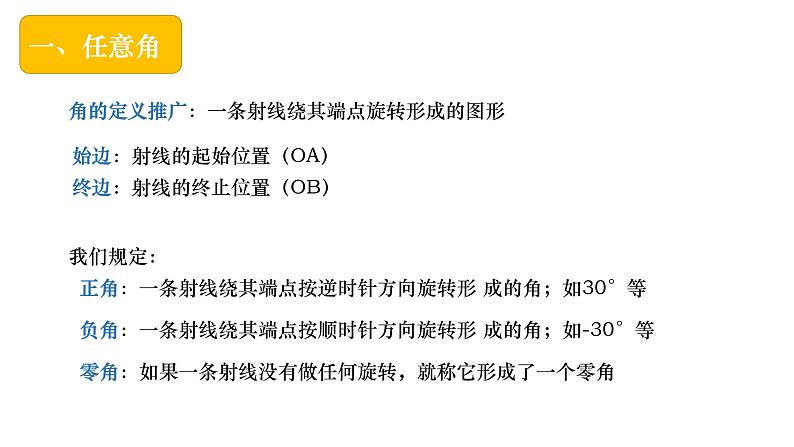 5.1.1任意角课件-2022-2023学年高一上学期数学人教A版（2019）必修第一册08