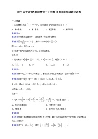 2023届安徽省九师联盟高三上学期11月质量检测数学试题含解析