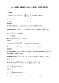 2023届湖北省荆荆宜三校高三上学期11月联考数学试题含解析