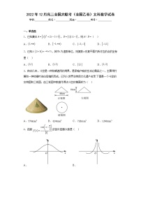 2022年12月高三全国大联考（全国乙卷）文科数学试卷及答案