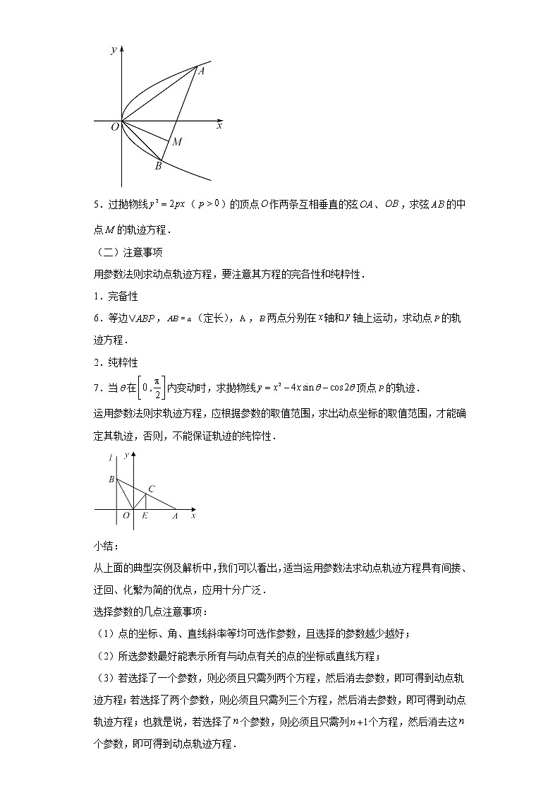 专题26  求动点轨迹方程  微点5  参数法求动点的轨迹方程及答案03