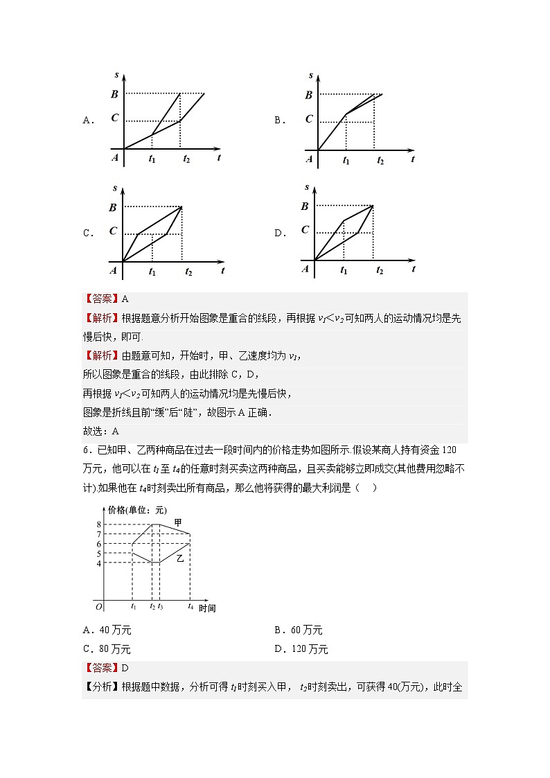 人教A版必修第一册基础重点难点题型高分突破3.4函数的应用（一）（Word版附解析）03