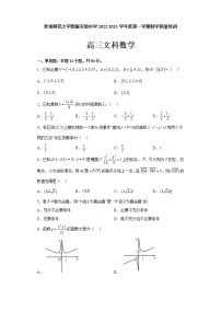 2023青海师范大学附属实验中学高三上学期12月月考文科数学试题含答案
