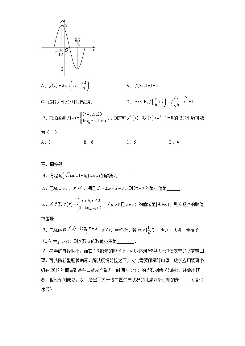 山东省青岛市市内四区普通高中2022-2023学年高一上学期期末数学试题及答案第3页