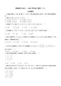 2023洛阳普高联考高三上学期测评卷（三）文科数学试题含答案