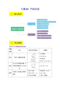 2023年高考数学二轮复习试题专题03 平面向量（Word版附解析）