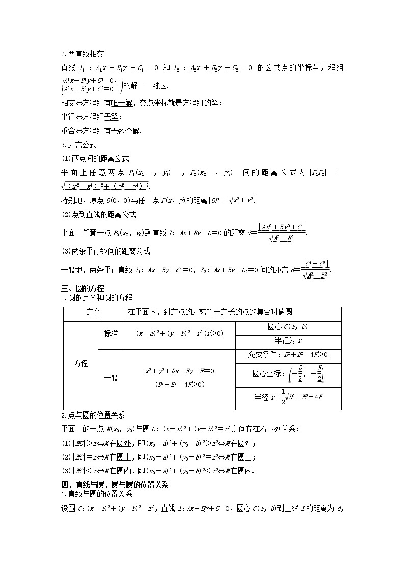 考点19  直线和圆的方程（核心考点讲与练）-2023年高考数学一轮复习核心考点讲与练（新高考专用）(解析版）第2页