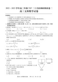 河南省TOP二十名校2022-2023学年高三数学（文）上学期期末调研模拟卷二（PDF版附解析）
