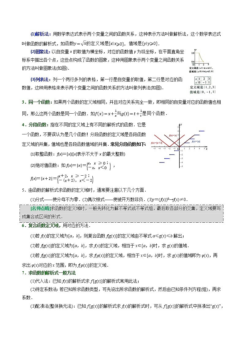 第05讲 函数的概念及其表示 期末大总结(原卷版)第2页