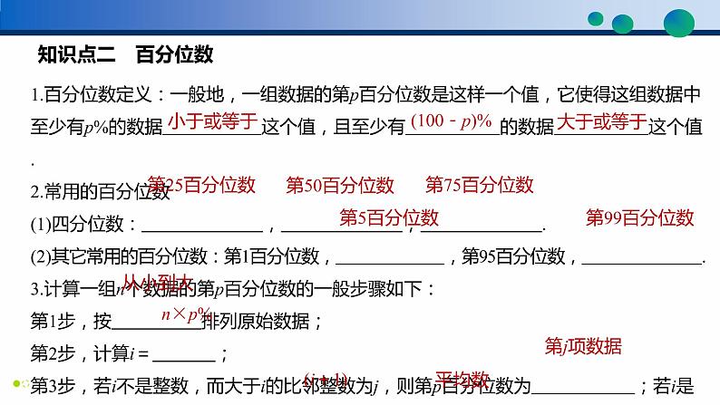 9.2.2 总体百分位数的估计课件PPT05