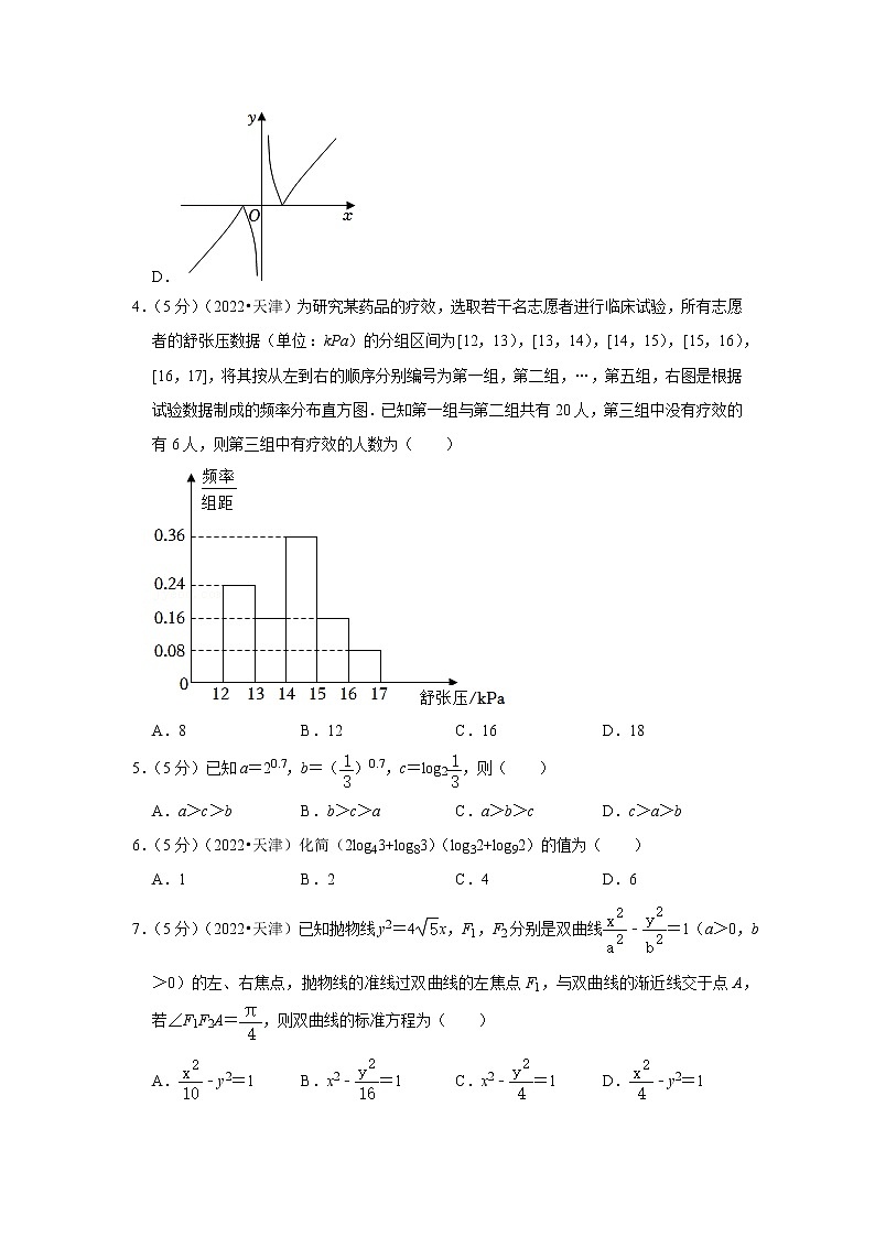 2022年天津市高考数学试卷02