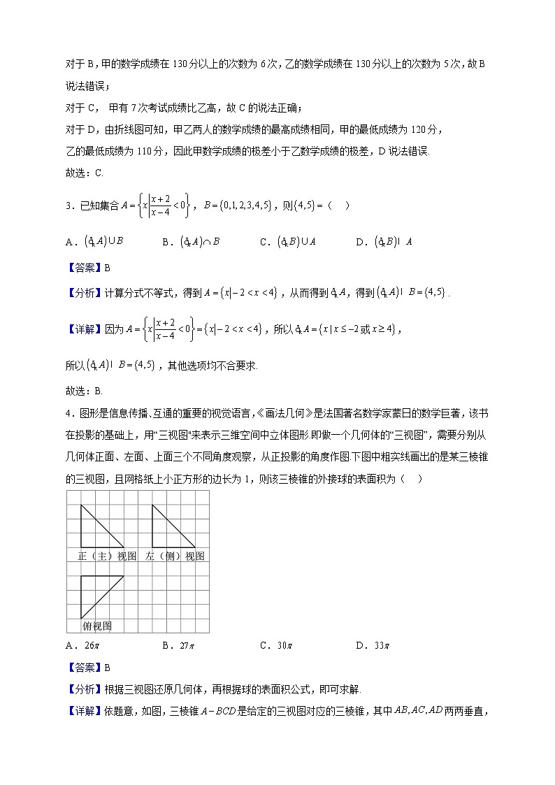 2023届陕西省西安市长安区第一中学高三上学期第二次质量检测数学（文）试题含解析第2页