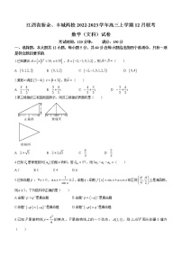 2022-2023学年江西省新余一中、丰城两校高三上学期12月联考数学（文）试题（word版）