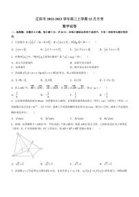 2022-2023学年辽宁省辽阳市高三上学期12月月考数学试题（PDF版）