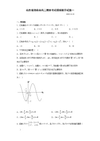 2022-2023学年山东省济南市高三上学期期末考试模拟试题（一）数学（word版）