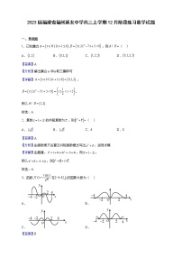 2023届福建省福州延安中学高三上学期12月阶段练习数学试题（解析版）