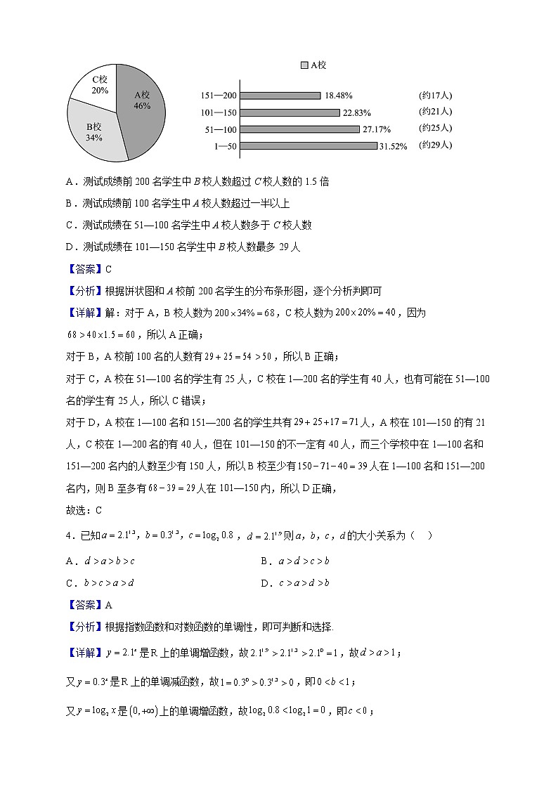 2023届福建省晋江二中、鹏峰中学、广海中学、泉港五中高三上学期12月联考数学试题（解析版）第2页