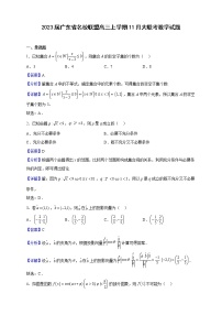 2023届广东省名校联盟高三上学期11月大联考数学试题（解析版）