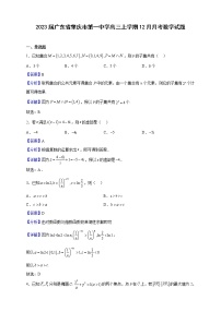 2023届广东省肇庆市第一中学高三上学期12月月考数学试题（解析版）