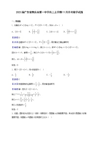 2023届广东省肇庆市第一中学高三上学期11月月考数学试题（解析版）